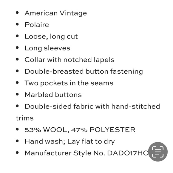 American Vintage Oversized wool coat - size S generous fit - Picture 6 of 6